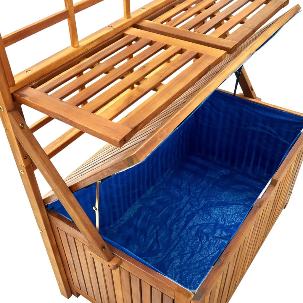 Úložný box s mriežkou 99x50x160 cm akáciový masív