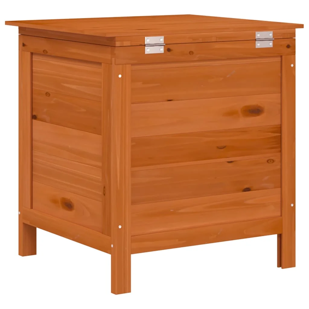Záhradný úložný box hnedý 50x49x56,5 cm jedľový masív