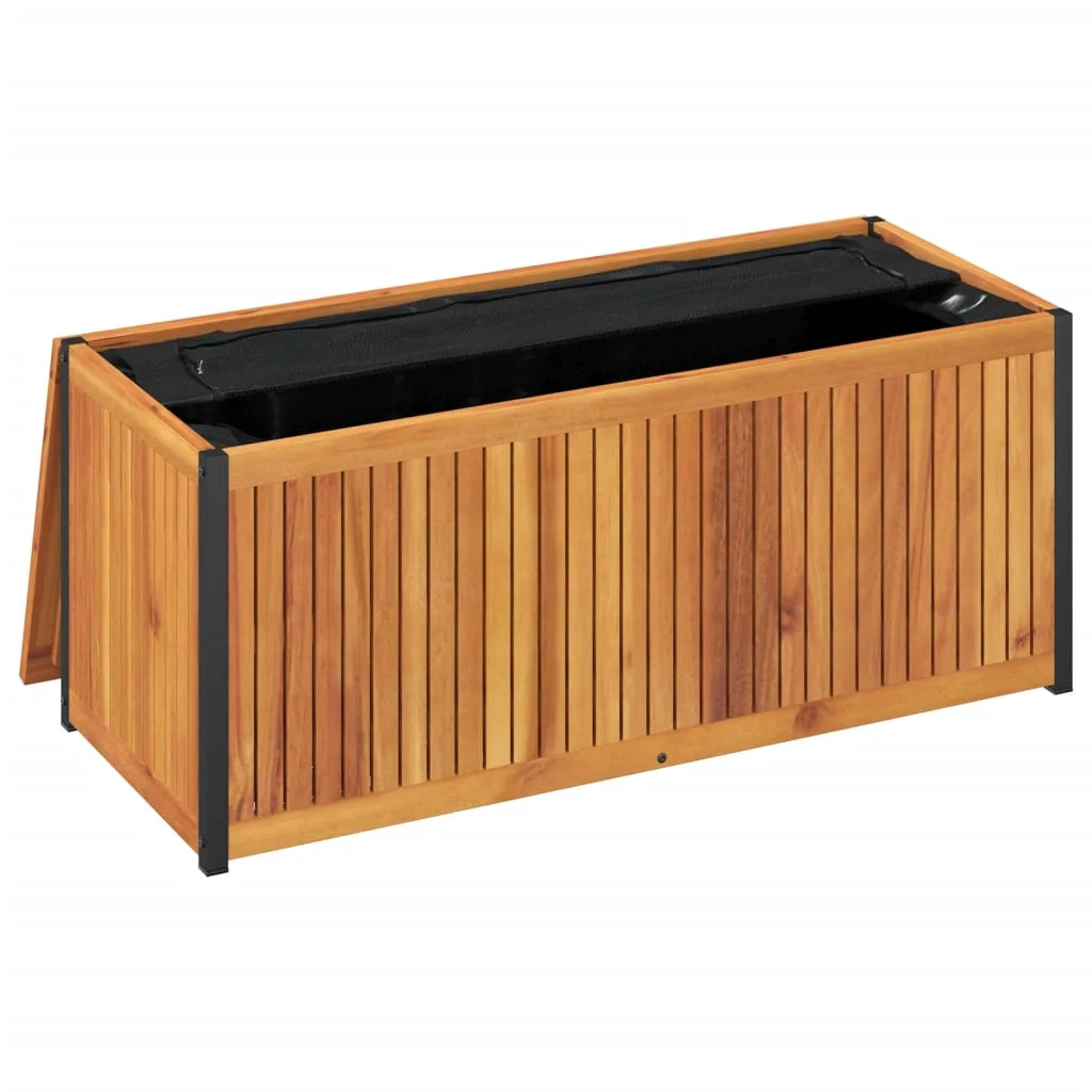 Vonkajší box na vankúše 110x45x42/53 cm masívna akácia a oceľ