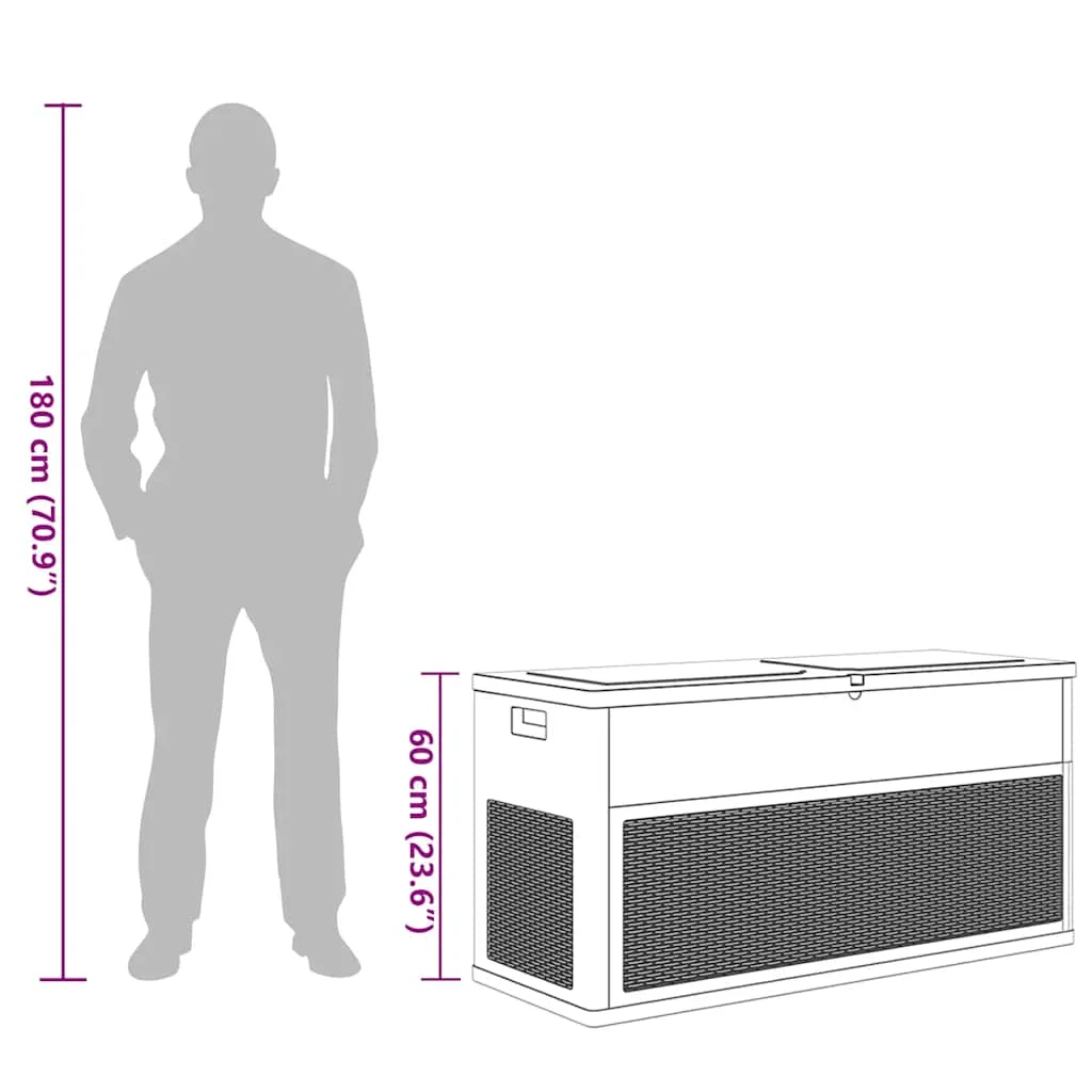 Záhradný úložný box antracitový 320 l