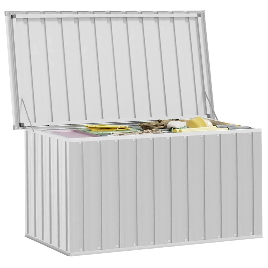 Záhradný úložný box, sivý 129x67x65 cm