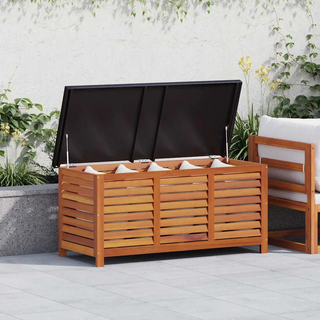 Záhradný úložný box 117x50x55 cm masívne eukalyptové drevo