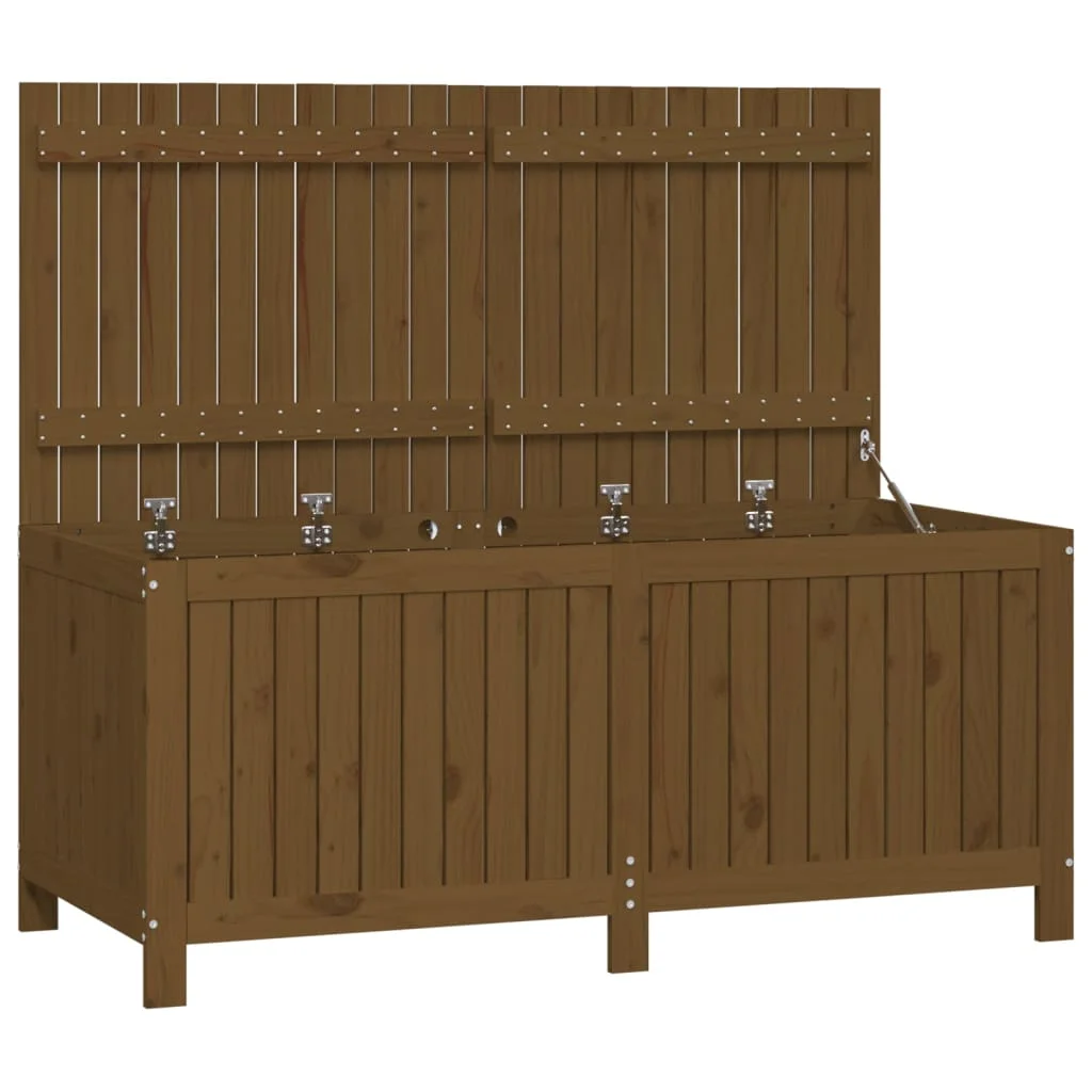 Záhradný úložný box medovo-hnedý 147x68x64 cm masívna borovica