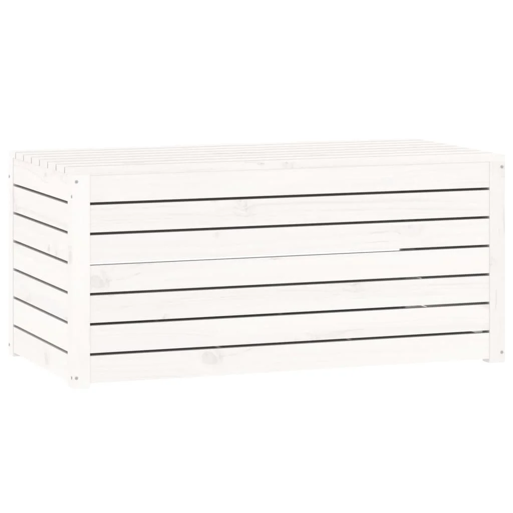 Záhradný box biely 101x50,5x46,5 cm masívna borovica