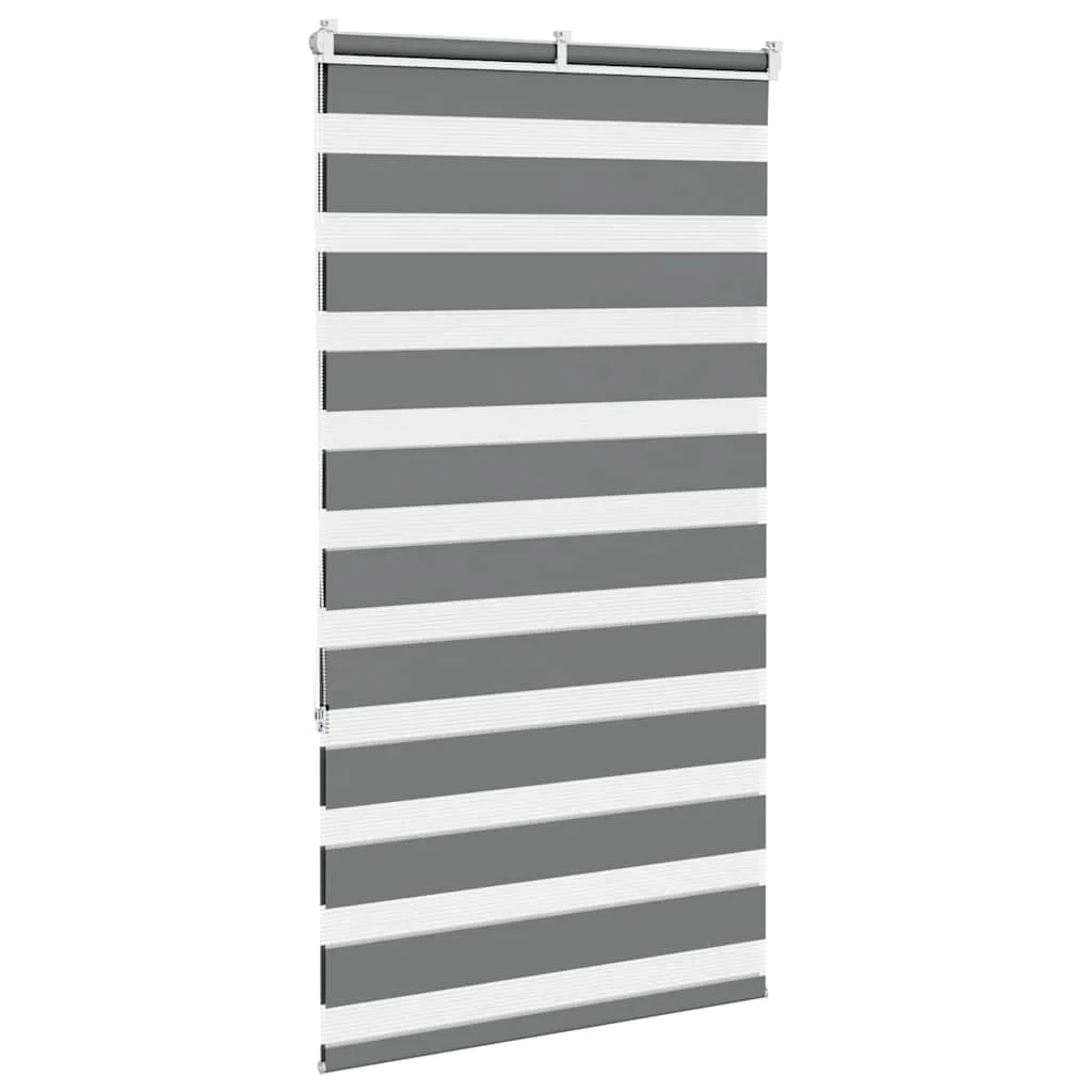 Zebra roleta tmavošedá 75x150 cm šírka látky 70,9 cm polyester