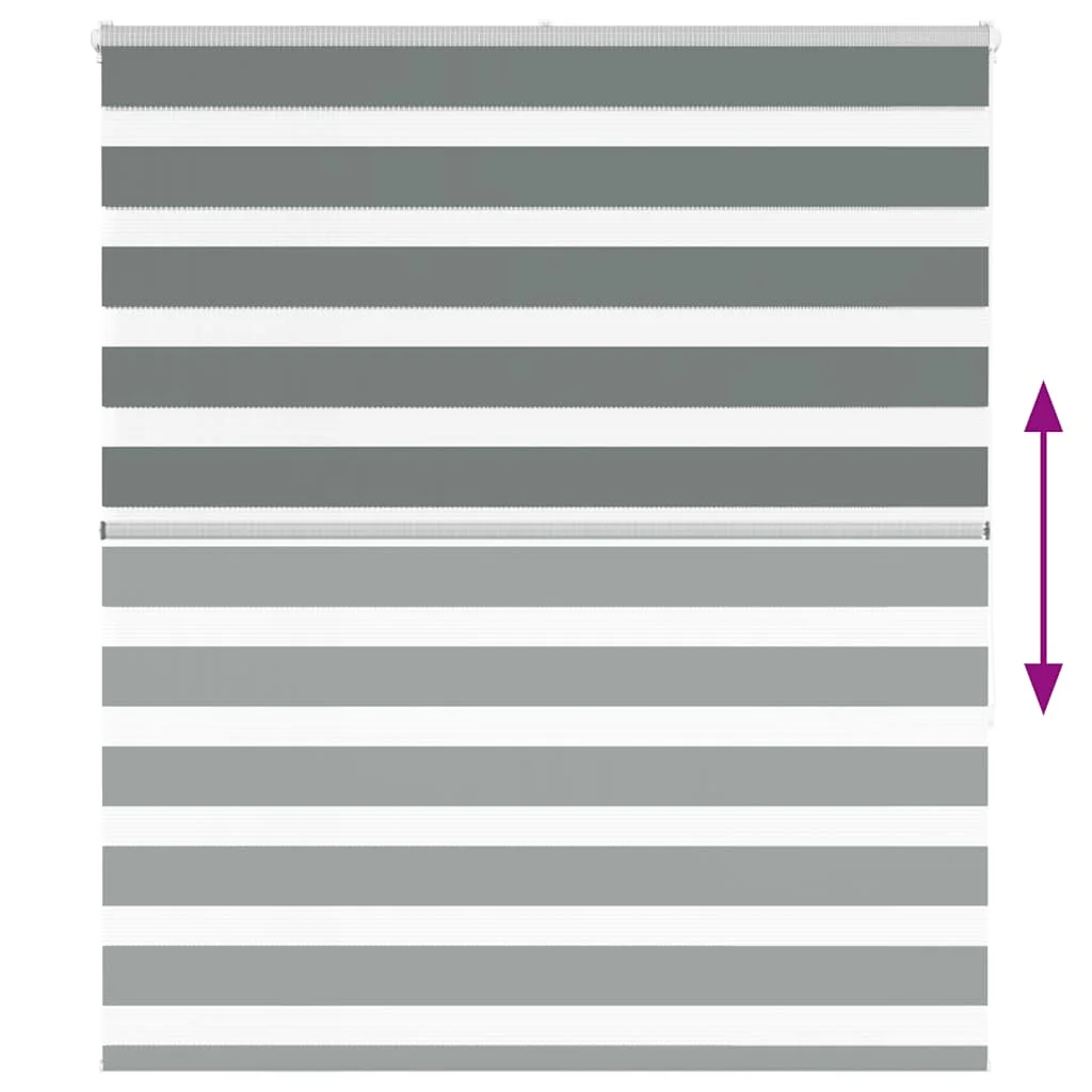 Zebra roleta tmavošedá 120x150 cm šírka látky 115,9cm polyester