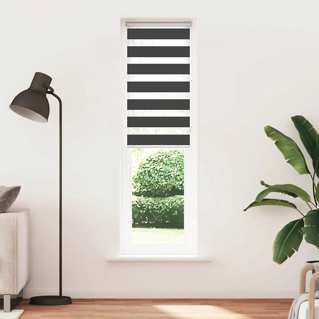 Zebra roleta čierna 60x200 cm šírka látky 55,9 cm polyester