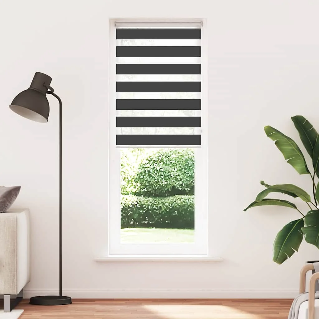 Zebra roleta čierna 70x200 cm šírka látky 65,9 cm polyester
